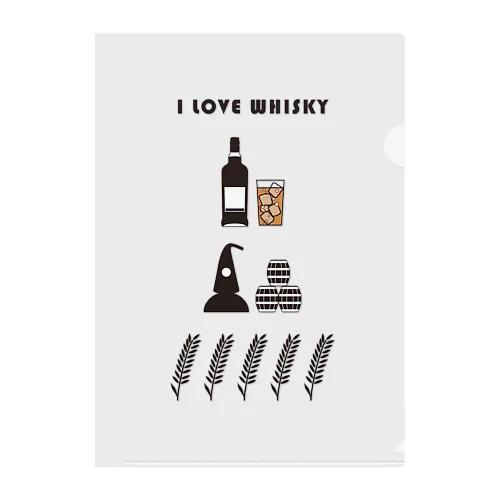 I LOVE WHISKEY-03 Clear File Folder