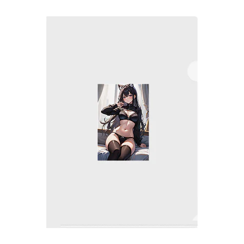 猫耳グラマー Clear File Folder