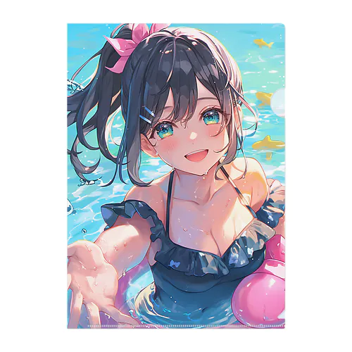 🐬黒髪女子と水着デート☀️ Clear File Folder