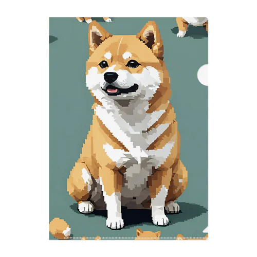 ピクセル柴犬 Clear File Folder