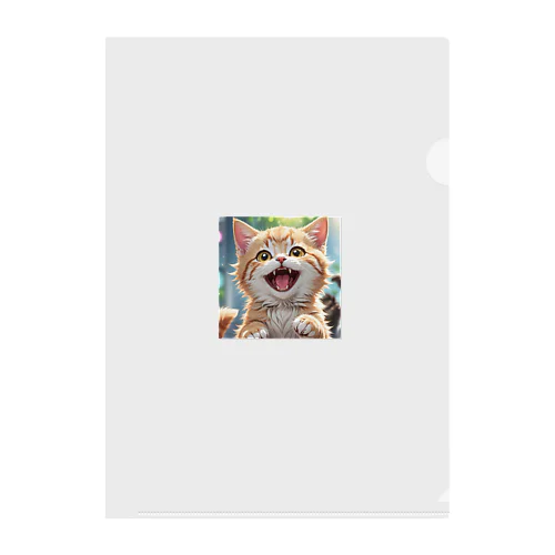 かわいい笑顔がたまらない子猫 Clear File Folder