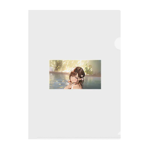 温泉びじんちゃん（本来の姿） Clear File Folder