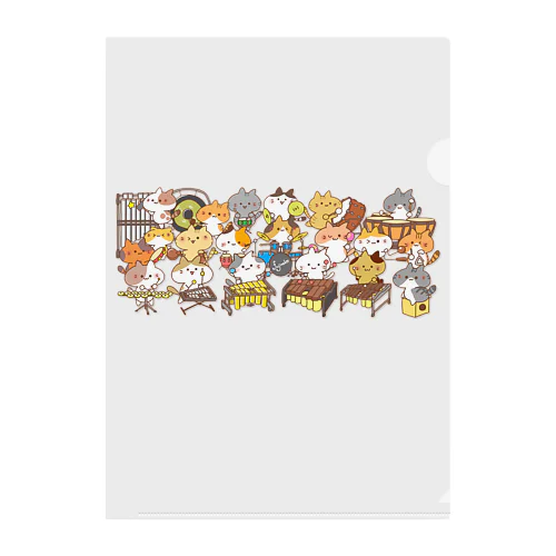 ふじねこ＊パーカッション Clear File Folder