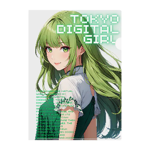 TOKYO DIGITAL GIRL 02 Clear File Folder