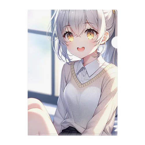 銀髪美少女 Clear File Folder