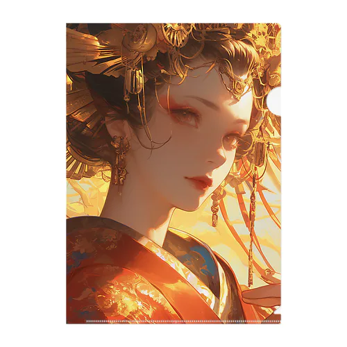黄金の光に輝く宮殿の女神 Marsa 106 クリアファイル
