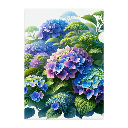 紫陽花の饗宴 Clear File Folder