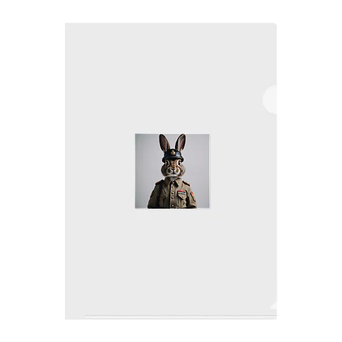 軍人ウサギ#6 クリアファイル
