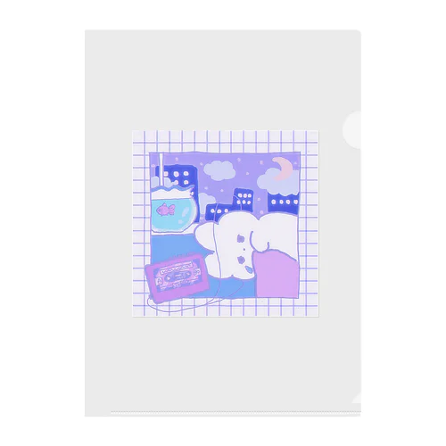 えもい時間を過ごすむにちゃん。 Clear File Folder