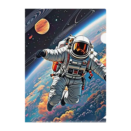 宇宙飛行士デザイン Clear File Folder