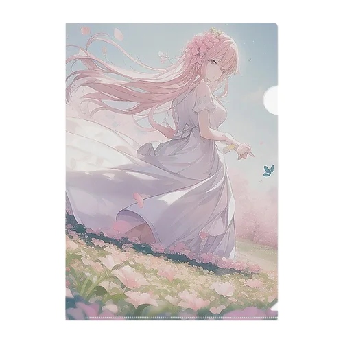 草原の少女 Clear File Folder