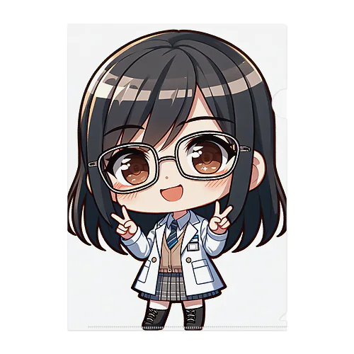 獣医学生の高橋さん Clear File Folder