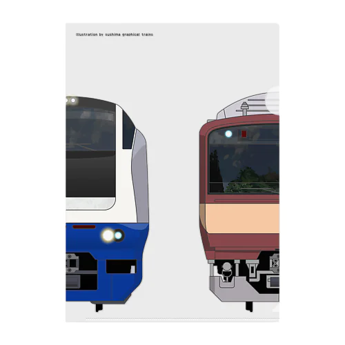 茨城の列車No.4_E653系 / E531系 Clear File Folder