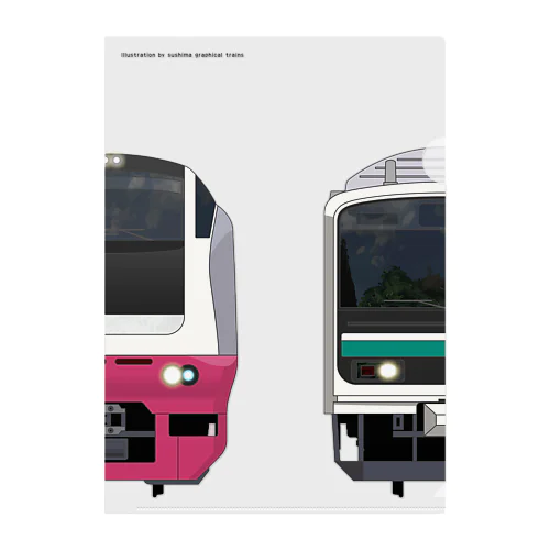 茨城の列車No.2_E653系 / E501系 Clear File Folder