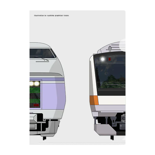 東京の列車No.12_E351系 / E233系 Clear File Folder