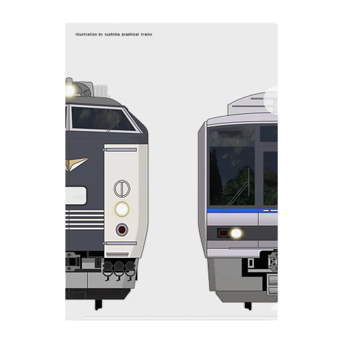 大阪の列車No.7_583系 / 207系 Clear File Folder