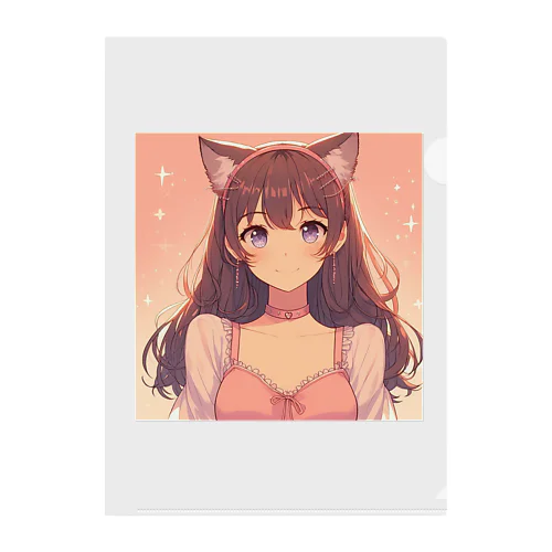 ねこニコばん Clear File Folder