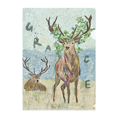 deer couple in the earth Clear File Folder