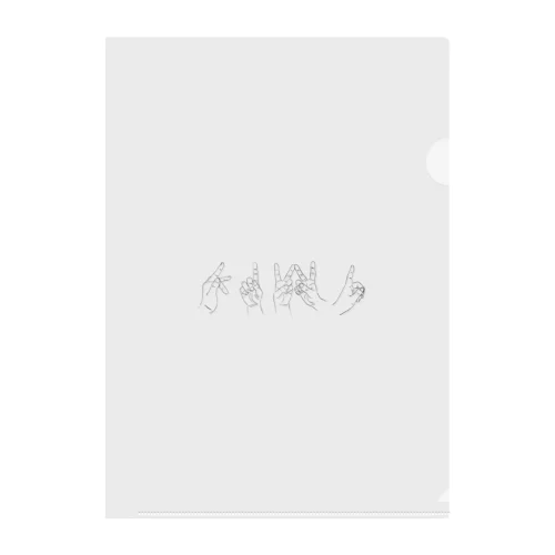 KIWI撮影会ハンドロゴ Clear File Folder