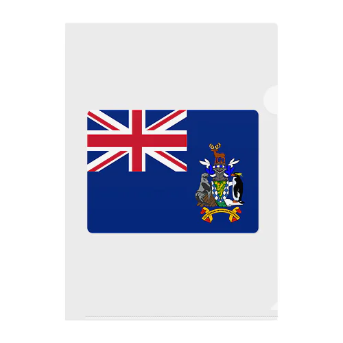 サウスジョージア・サウスサンドウィッチ諸島の旗 Clear File Folder