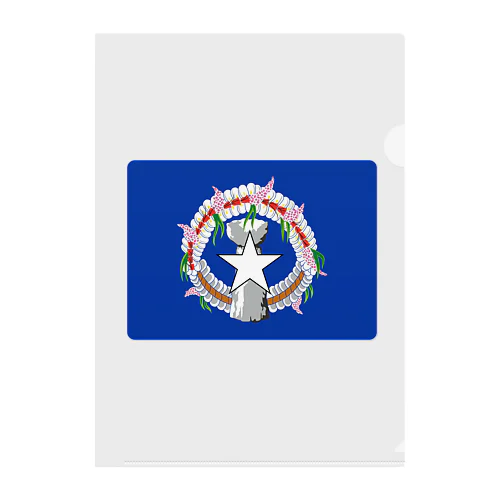 北マリアナ諸島の旗 Clear File Folder