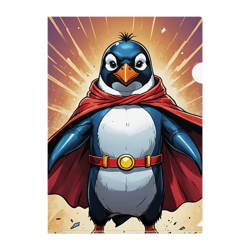 ペンギンのヒーロー登場！ Clear File Folder