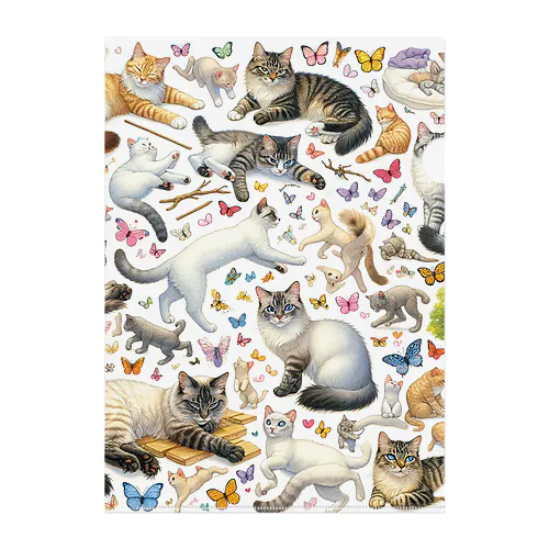 たくさんの猫 Clear File Folder