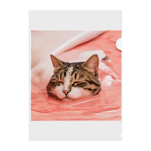 とろける猫 Clear File Folder