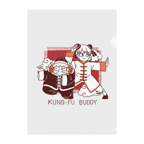 KUNG-FU BUDDY Clear File Folder