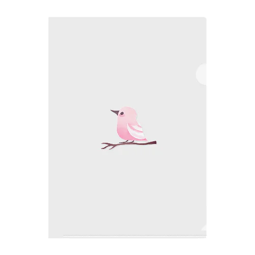 ピンクの小鳥ちゃん クリアファイル