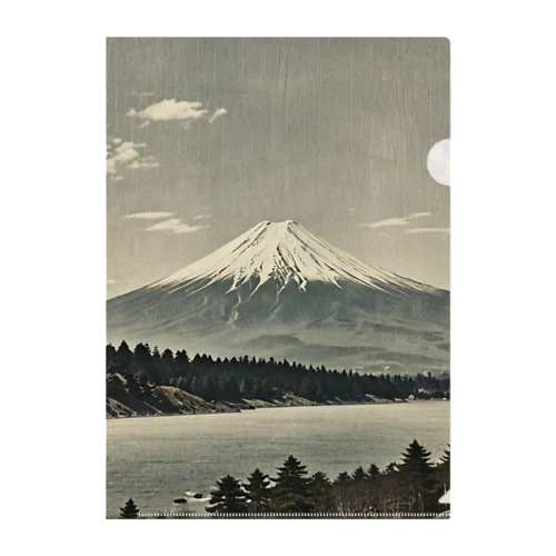 古風な富士山 Clear File Folder