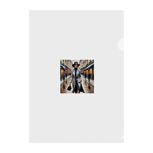 "Inspired by Parisian streets" Clear File Folder