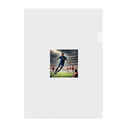 ゴールを決めたサッカー選手 Clear File Folder