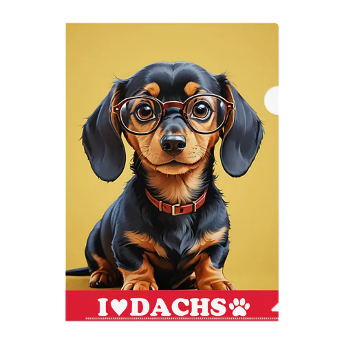 I LOVE DACHS_02 Clear File Folder