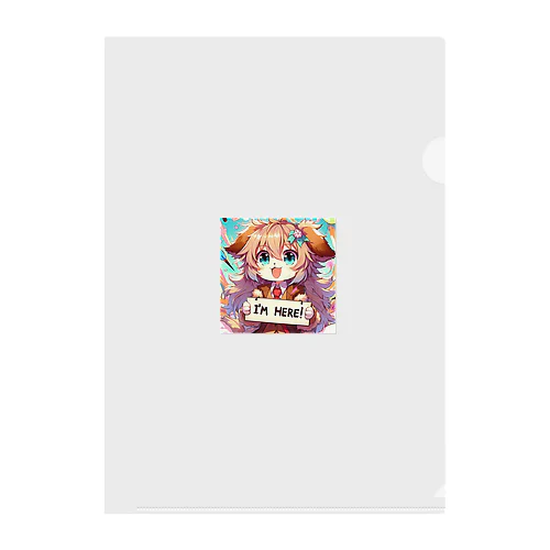 犬 ワンコ カワイイ絵 Clear File Folder