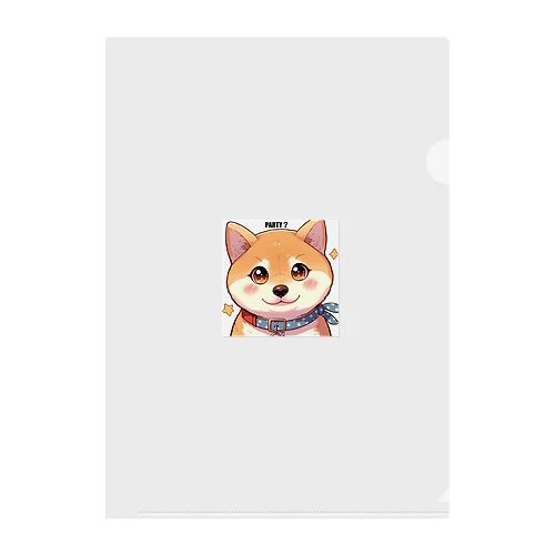 パーティー柴犬 Clear File Folder