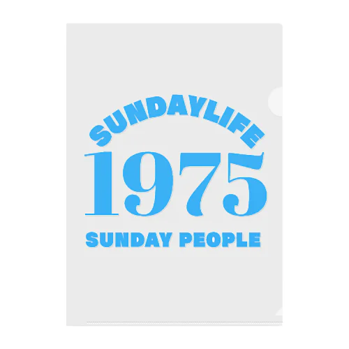 SUNDAYLIFE1975 Clear File Folder