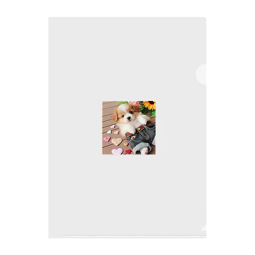 ジーパンがかわいいねー犬には　お似合いかも Clear File Folder