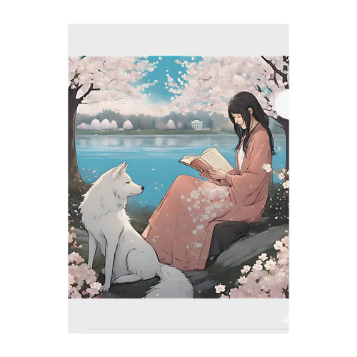 桜の森で読書会 Clear File Folder