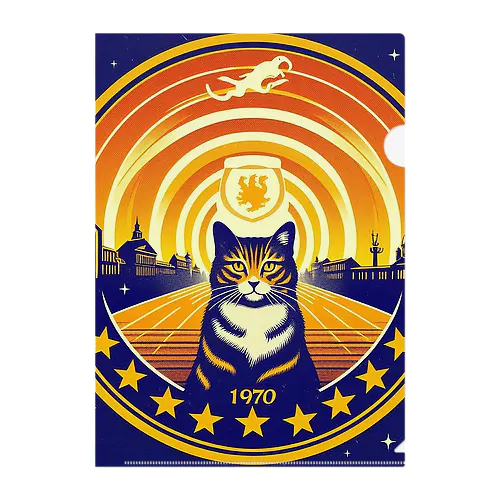 Meow University シリーズ【星】 Clear File Folder