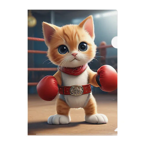 ボクサーCat🥊🐾 Clear File Folder