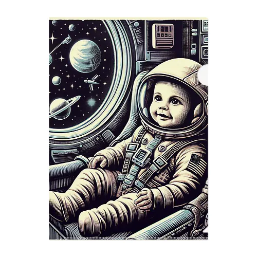 宇宙船に乗った赤ちゃん２ Clear File Folder