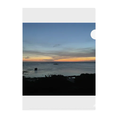 沖縄の夕暮れ Clear File Folder