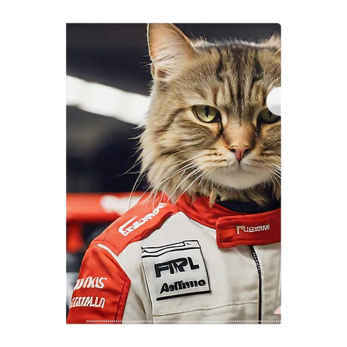 Ｆ１レーサー猫 Clear File Folder