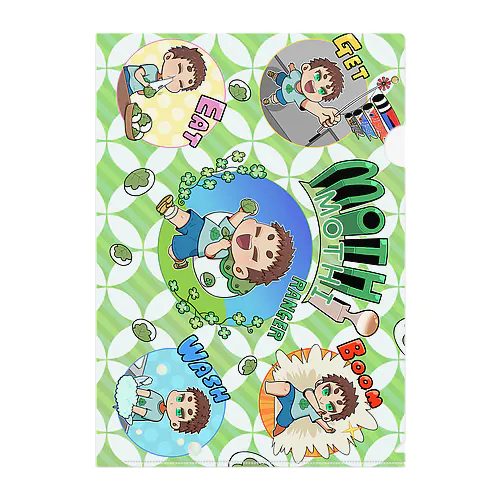 MOTHI　MOTHI　RANGER　かしわグリーン Clear File Folder