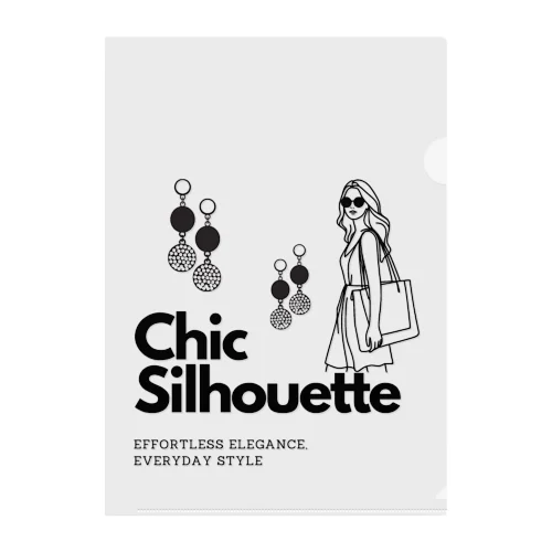 Chic Silhouette Clear File Folder