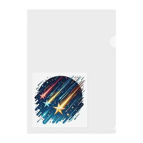 3つの流れ星 Clear File Folder