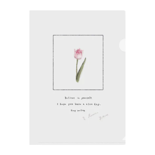 🍧 Strawberry Shaved Ice Tulip . Clear File Folder