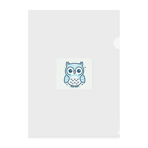 可愛いフクロウのキャラクターグッズです Clear File Folder