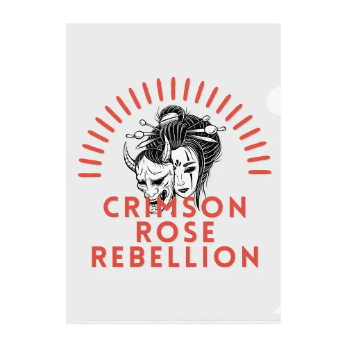 Crimson Rose Rebellion Clear File Folder